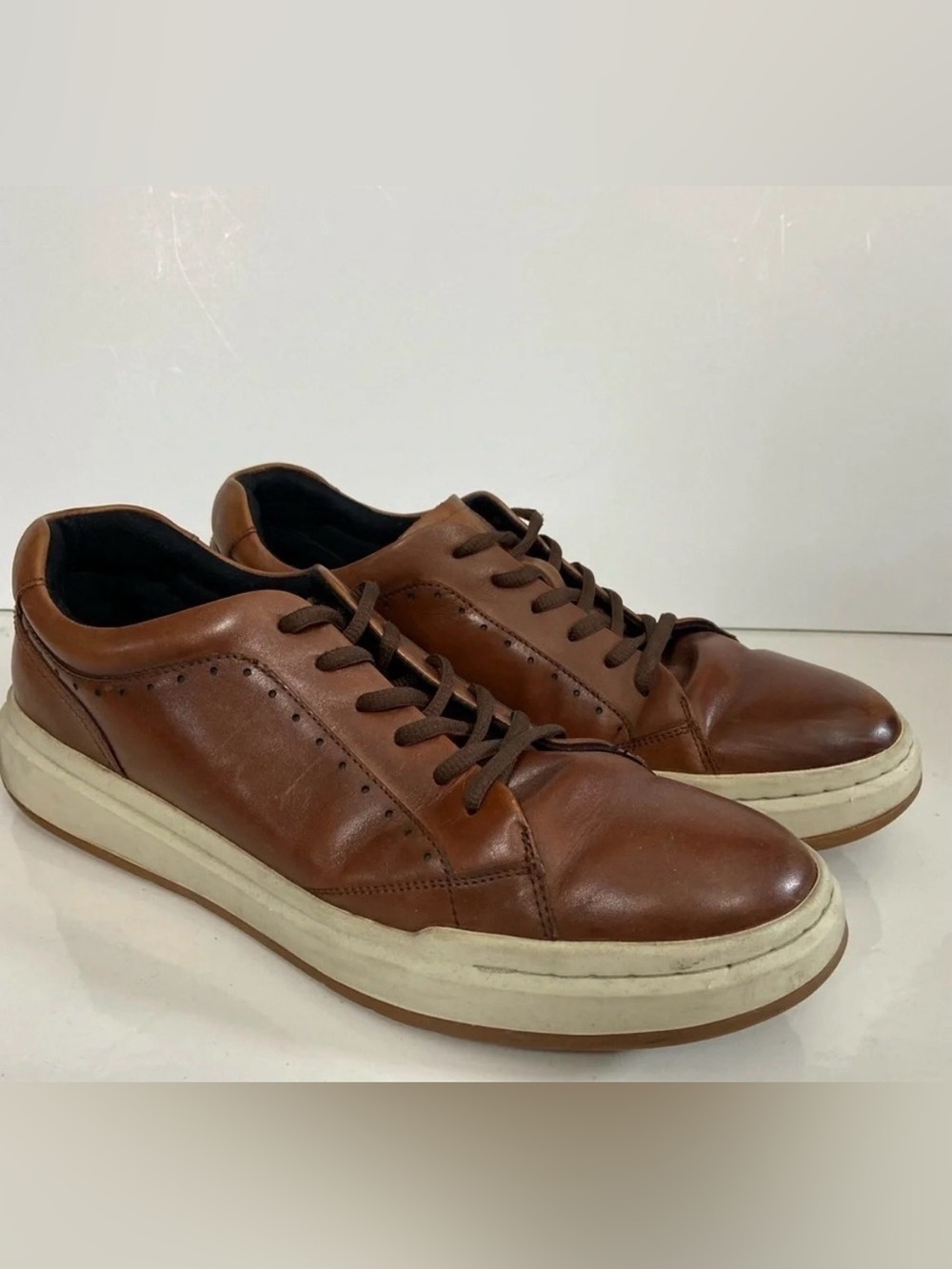Stacy Adams COLLINS Plain Toe Lace Up Leather Shoes Sz 11